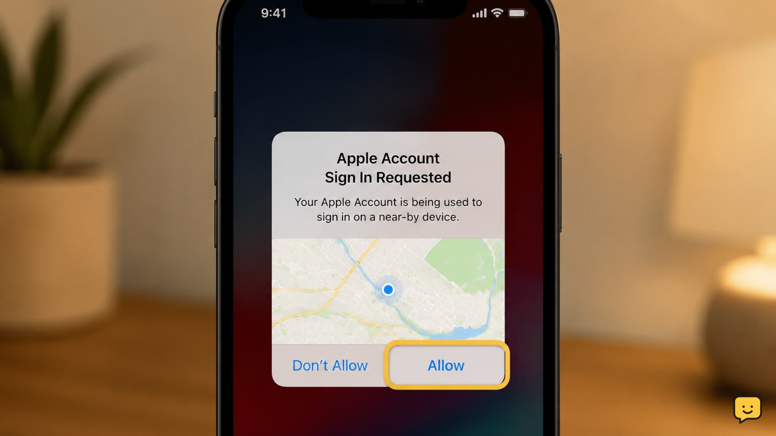 Trusted Apple device notification asking whether to allow an Apple Account sign-in