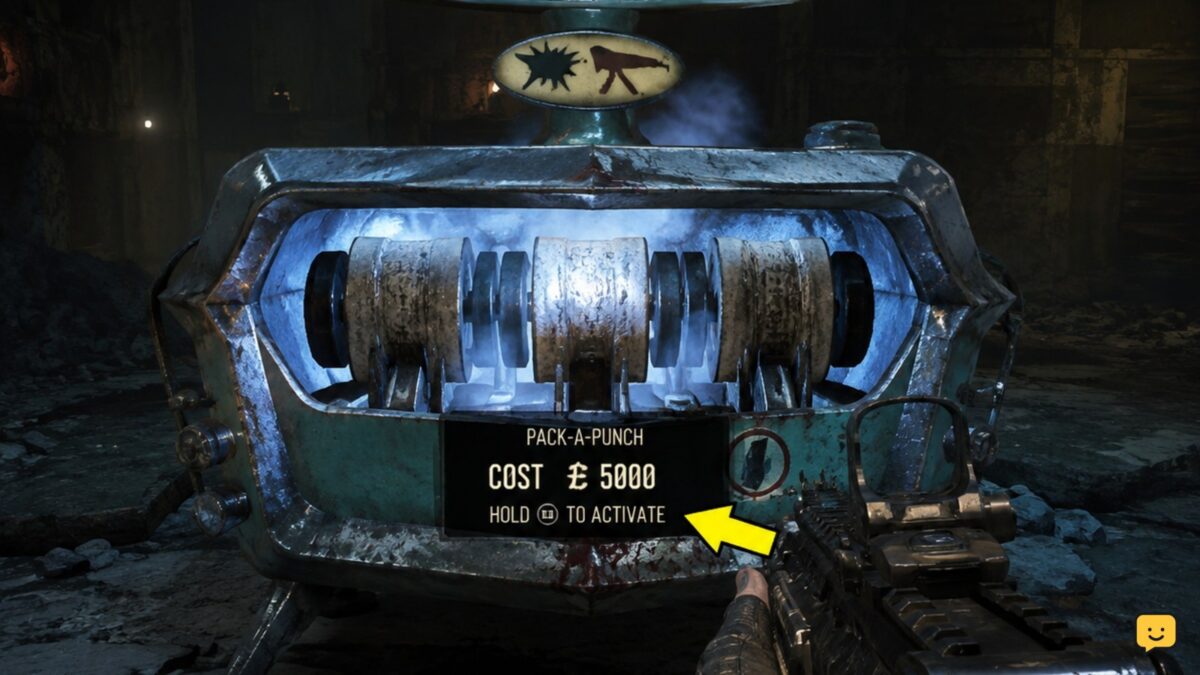 Active Pack-a-Punch machine in Call of Duty Black Ops 7 Zombies