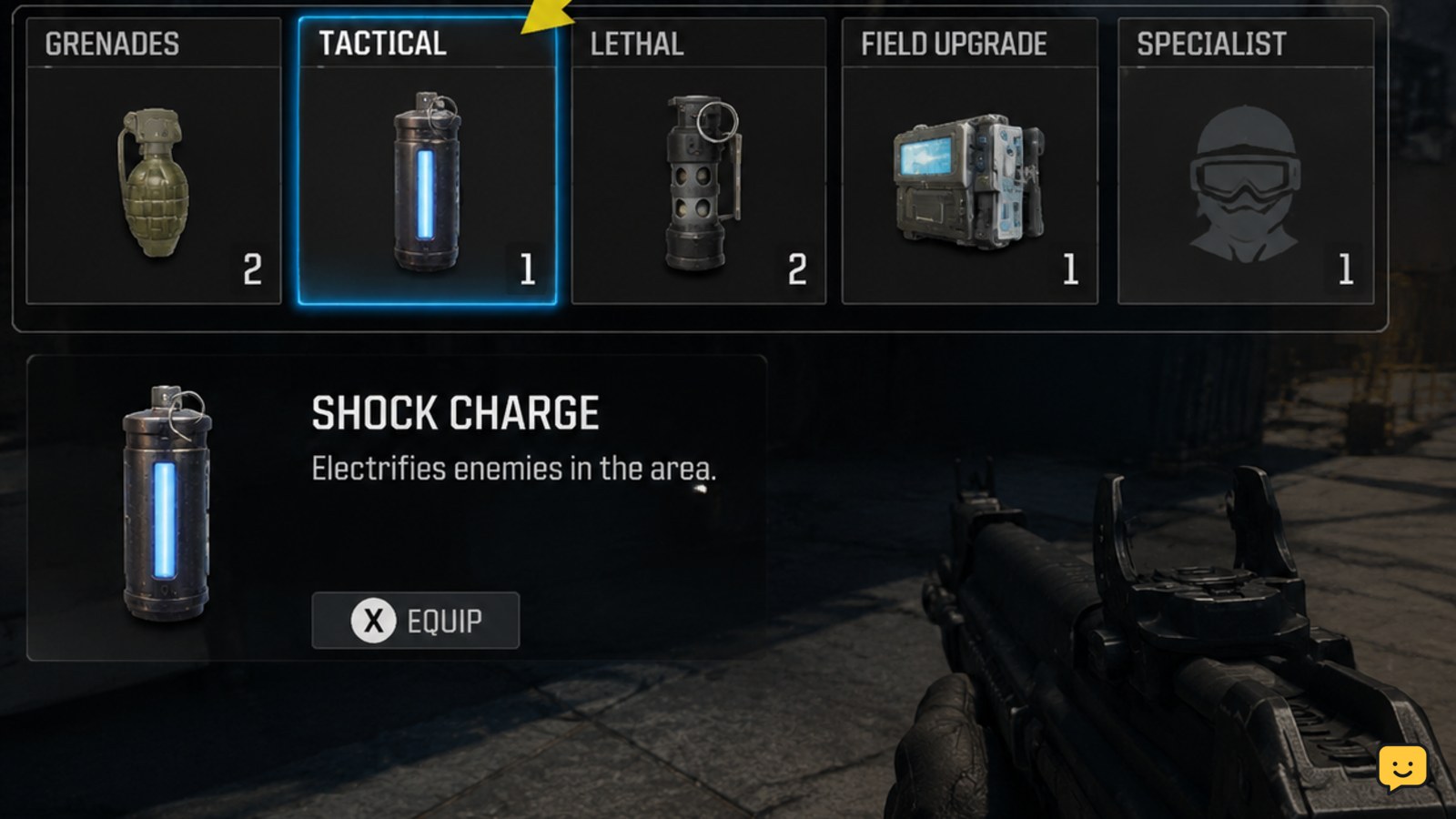 Black Ops Royale inventory with the tactical equipment category highlighted