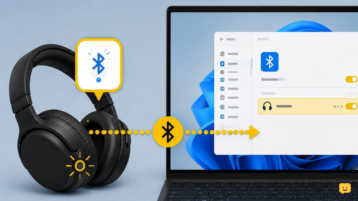 Bluetooth headphones connecting successfully to a Windows 11 laptop