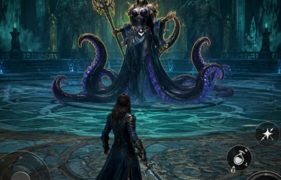 DragonSword: Awakening hero facing Ursula during the Chapter 8 final boss encounter