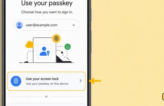 Google Account passkey device sign-in options