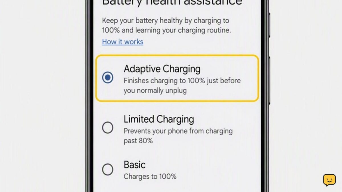 Google Pixel Adaptive Charging setting highlighted