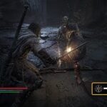 Mortal Shell II combat HUD with the Resolve meter visible during an enemy encounter