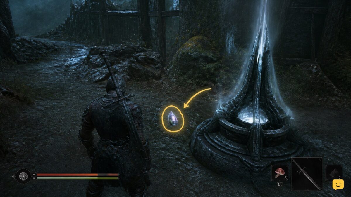 Mortal Shell II Glimpse near a Cleansed Beacon in an explorable area