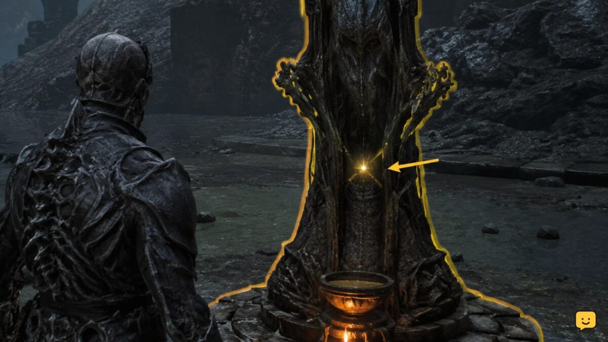 A Mortal Shell II Beacon ready for interaction in the game world