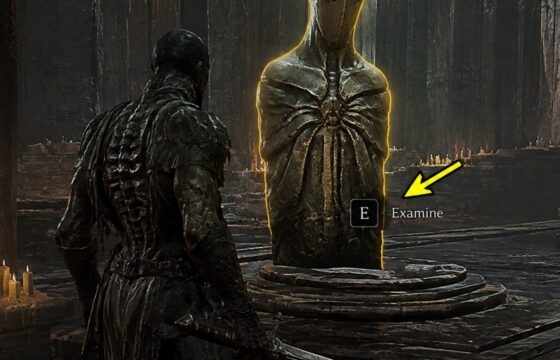 Mortal Shell II character standing beside an acquired shell at a progression hub