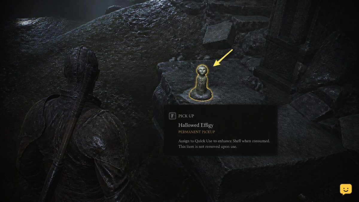 Mortal Shell II Permanent Pickup item highlighted in the game world