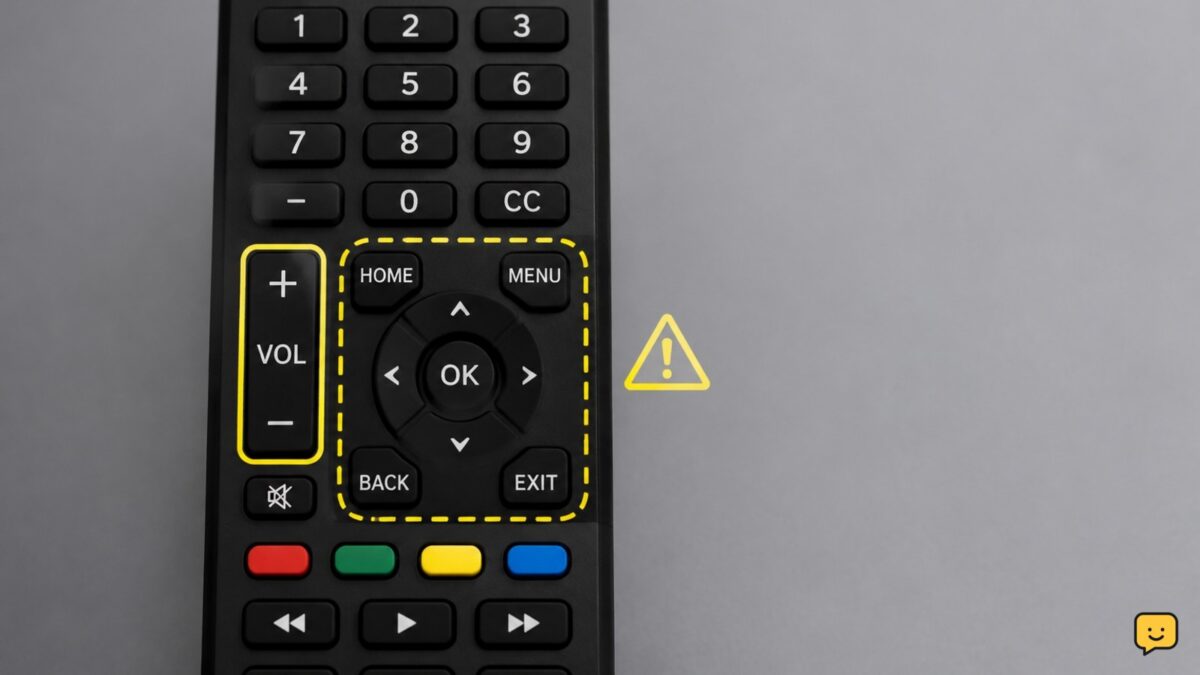 Smart TV remote with volume buttons working but menu and navigation buttons not responding