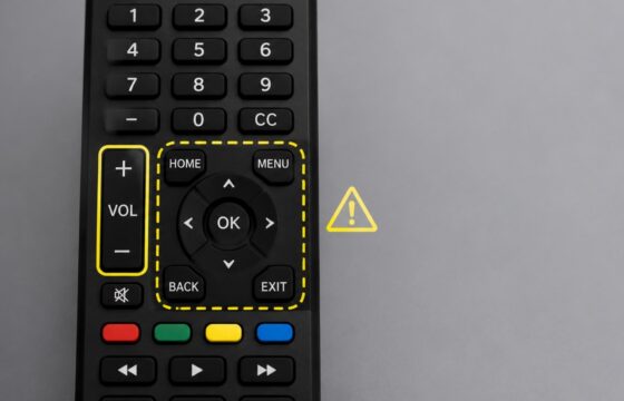 Smart TV remote with volume buttons working but menu and navigation buttons not responding