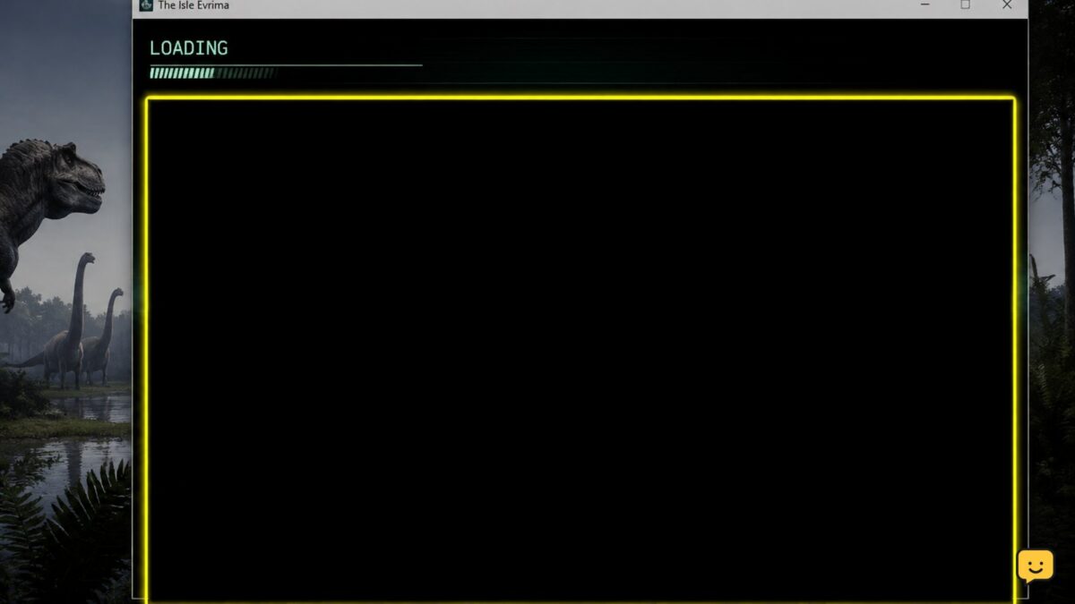 The Isle Evrima stuck on a black screen after loading on a Windows PC