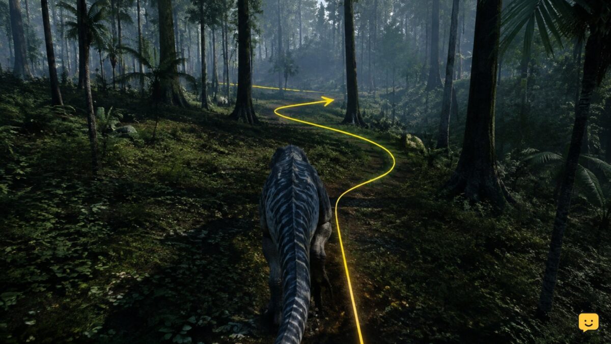 The Isle Evrima gameplay in a dense forest area on PC
