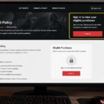 Riot VALORANT Player Support refund page with the sign-in and eligible-purchase area visible