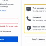 Two-factor authentication sign-in screen showing a rejected code and safe recovery options