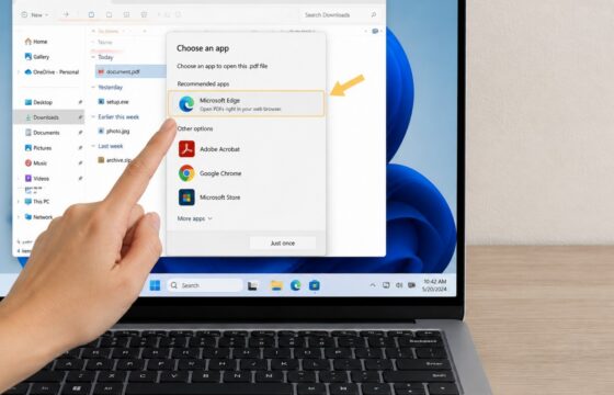 Windows 11 Choose an app dialog appearing for a downloaded file
