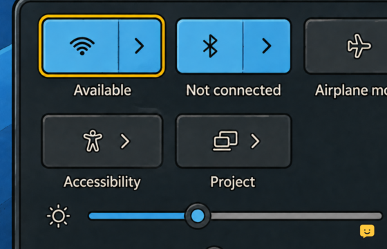 Windows 11 PC Wi-Fi menu showing a home network selected for reconnecting